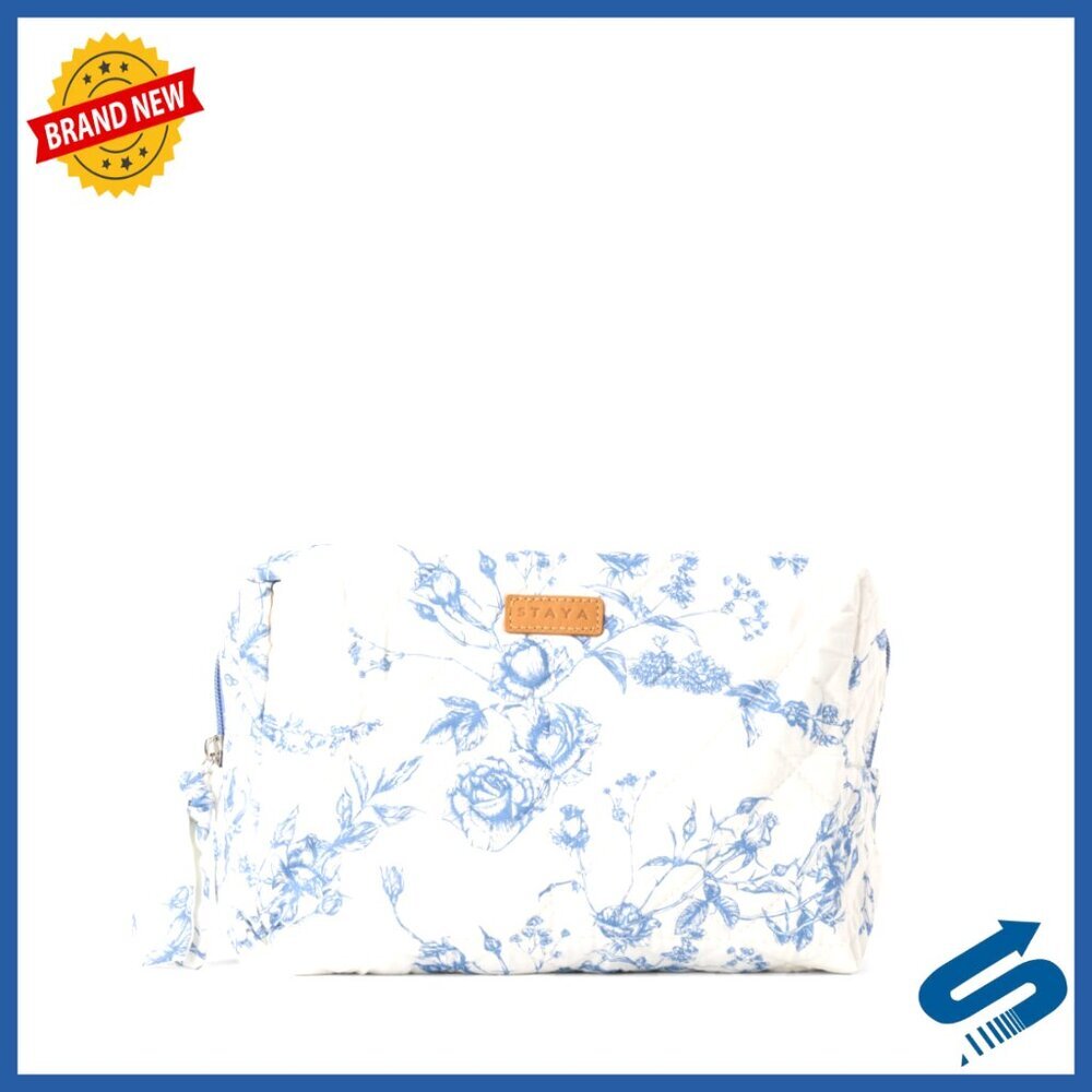 Quilted Cosmetic Pouch Travel Makeup Bag Skincare Organizer Toiletry Bag